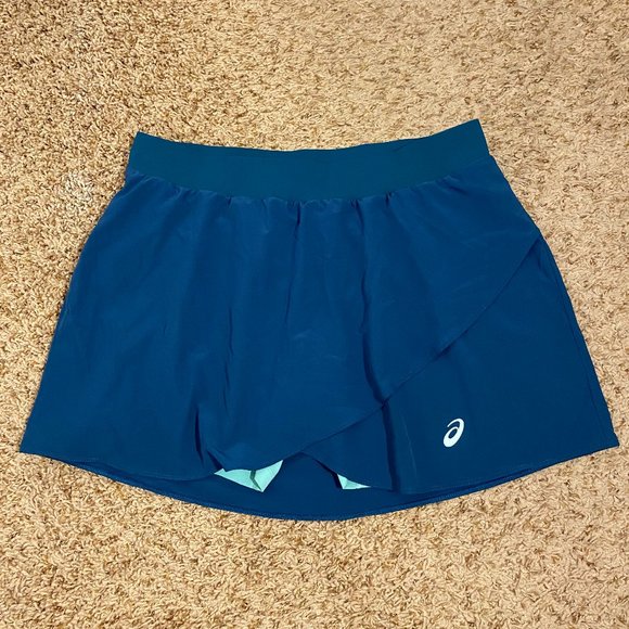 Asics Women's Tennis Skirt 2 N 1 Green - Picture 3 of 9